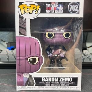 Funko Pop Baron Zemo with Purple Mask and Black Outfit